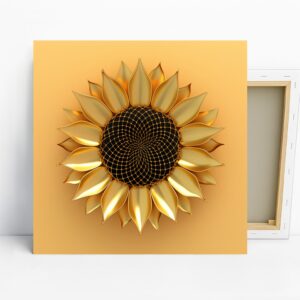 Golden Sunflower Art