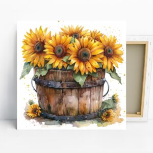 Sunflower Bucket Art
