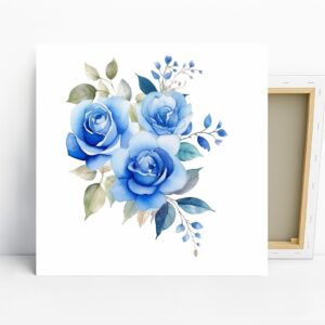 Blue Rose Bouquet Art