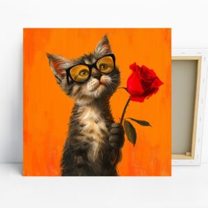 Groovy Cat Rose Art