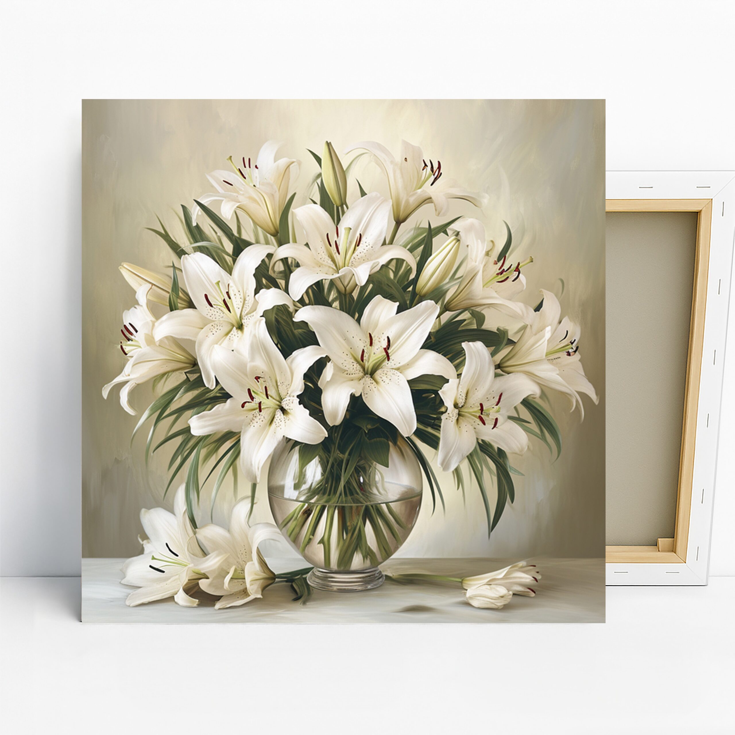 1.jpg White Lily Bouquet Art