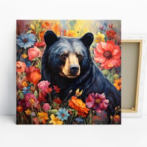 Bear Amongst Flowers Art