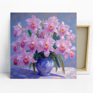 Pink Orchid Still Life Art
