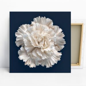 White Carnation Flower Art