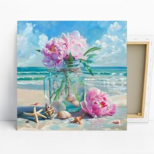 Peony Seashell Art