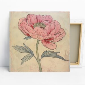 Pink Peony Art