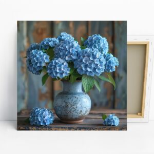 Blue Hydrangea Vase Art