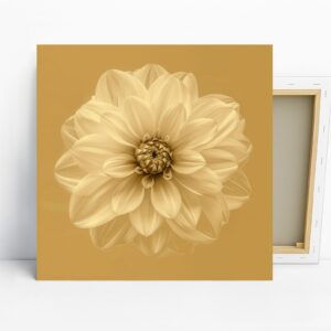 Golden Dahlia Bloom Art