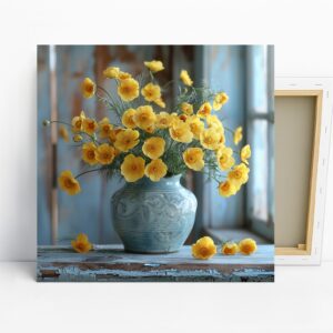 Yellow Poppy Flower Art