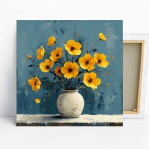 Yellow Cosmos Flower Art