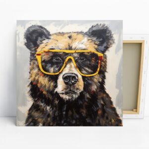 Hipster Bear Art