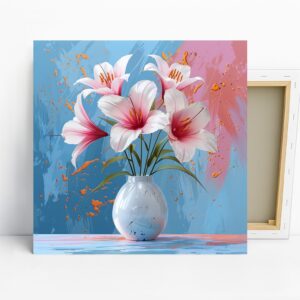 Lily Flower Vase Art