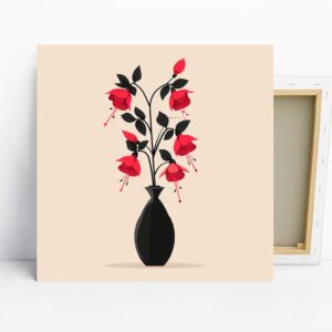 Fuchsia Bloom Vase Art