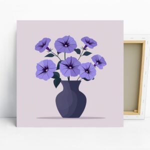 Purple Petunias Vase Art