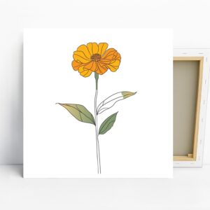 Marigold Bloom Art