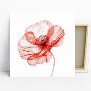 Red Poppy Flower Art