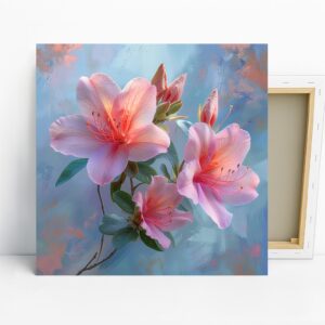 Pink Azalea Blooms Art