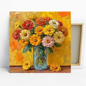 Zinnia Bouquet Art