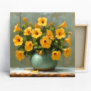 Yellow Petunia Pot Art