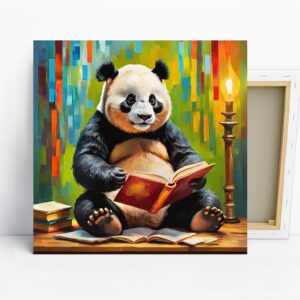 Panda Bookworm Art