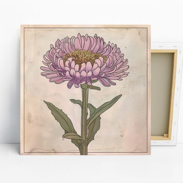 Pink Aster Bloom Art
