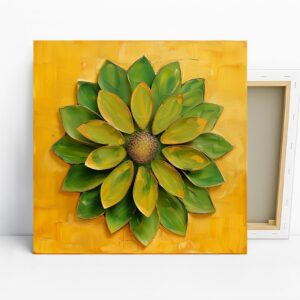 Golden Petal Bloom Art