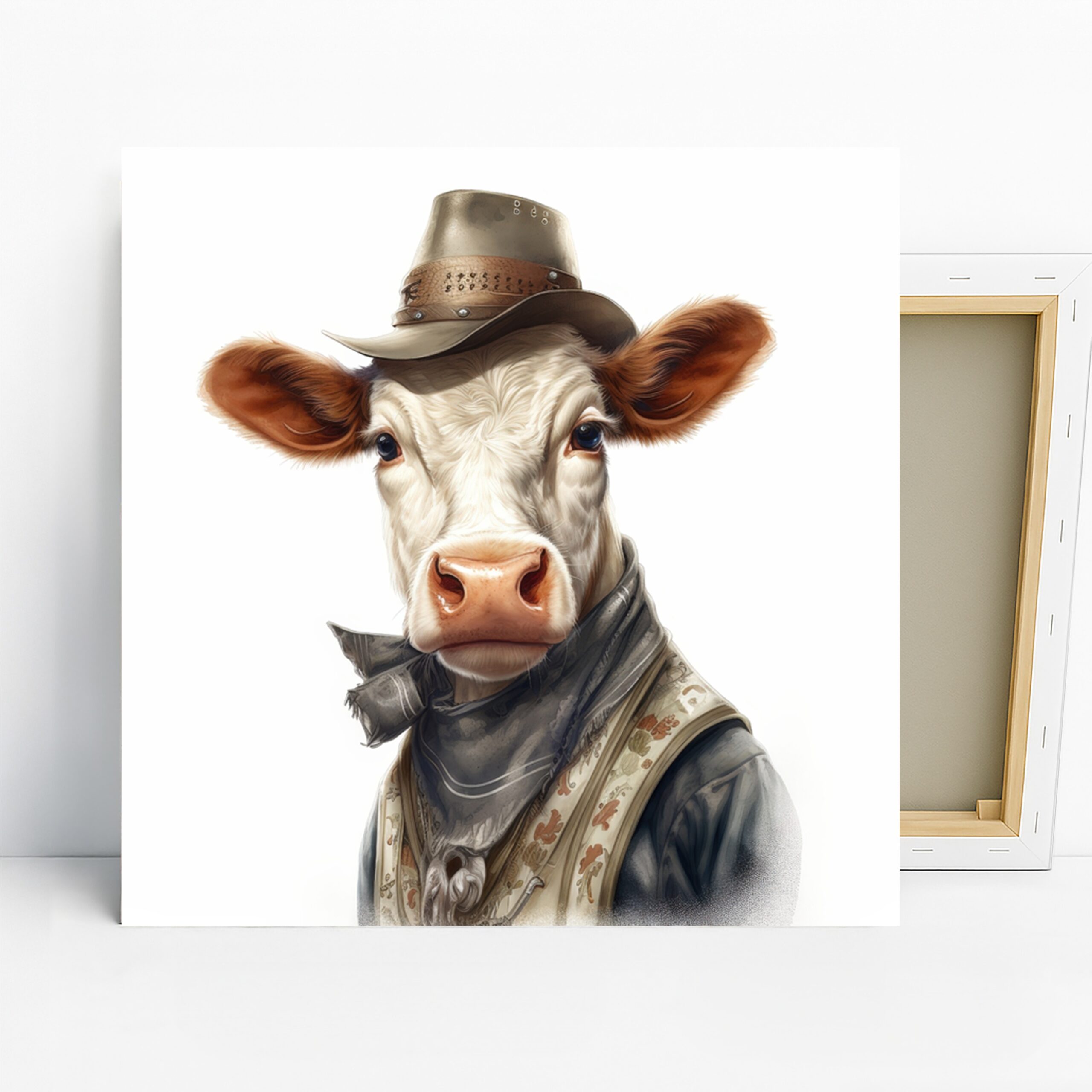 1.jpg Cowboy Highland Cow Art