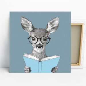 Deer Reading Art