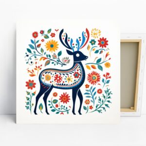 Deer Floral Art