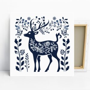Floral Deer Art