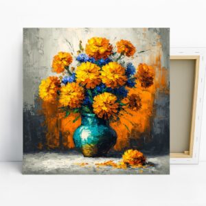 Vibrant Marigold Bouquet Art