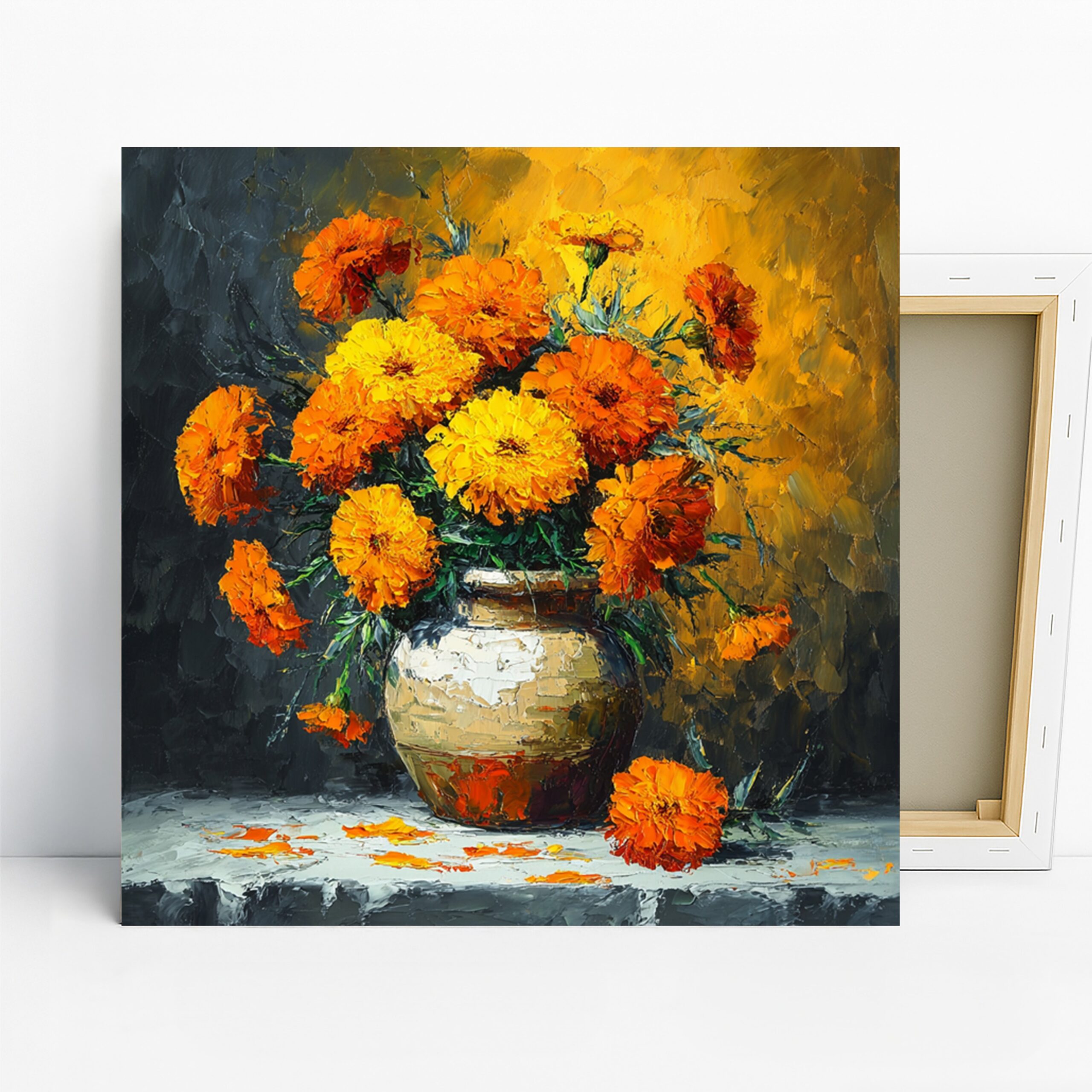 1.jpg Vibrant Marigold Bouquet Art