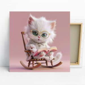 Cat Reading Art