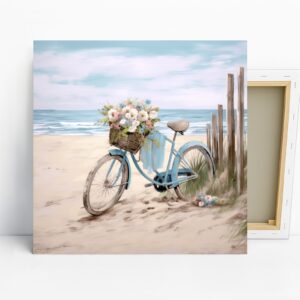 Beach Bicycle Blossom Art