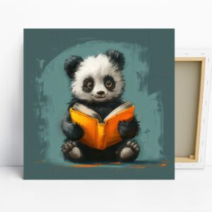 Panda Reading Art