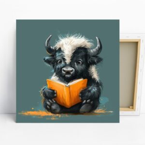 Yak Reading Book Art