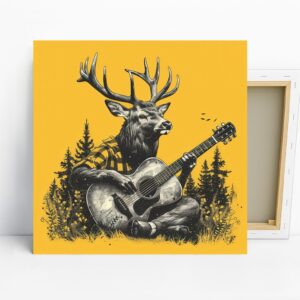 Deer Guitarist Art