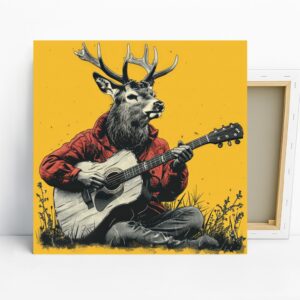 Deer Guitarist Art