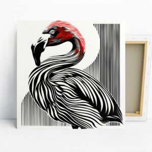 Flamingo Stripes Art