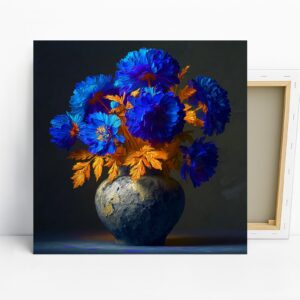 Blue Floral Art
