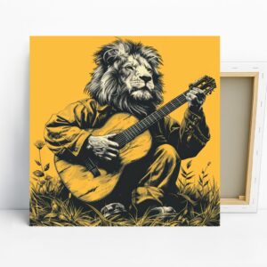 Lion Guitarist Art