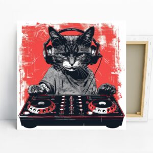 DJ Cat Rockstar Art