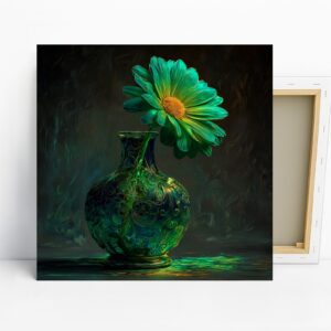 Emerald Bloom Vase Art