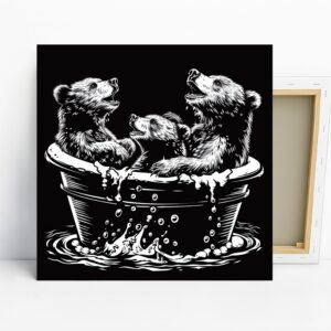 Bear Bath Time Art