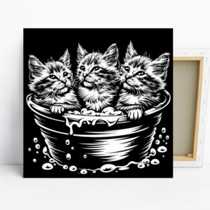 Bathtime Kitties Art