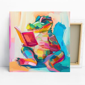 Crocodile Reading Art