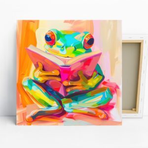Frog Reading Art