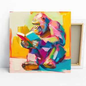 Gorilla Reading Art