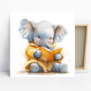 Elephant Reading Art