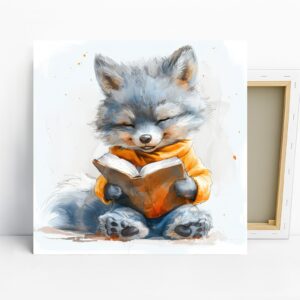 Fox Reading Art